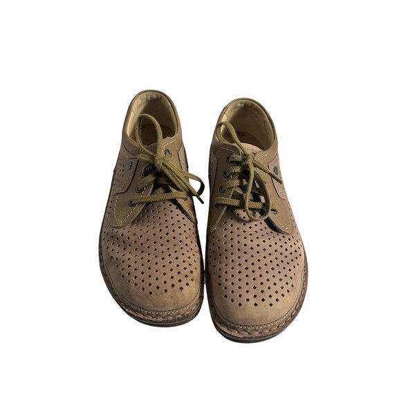 Finn Comfort Baden Brown Nubuck Lace-Up Shoes Mens Size 7 EU 40 Durable German
